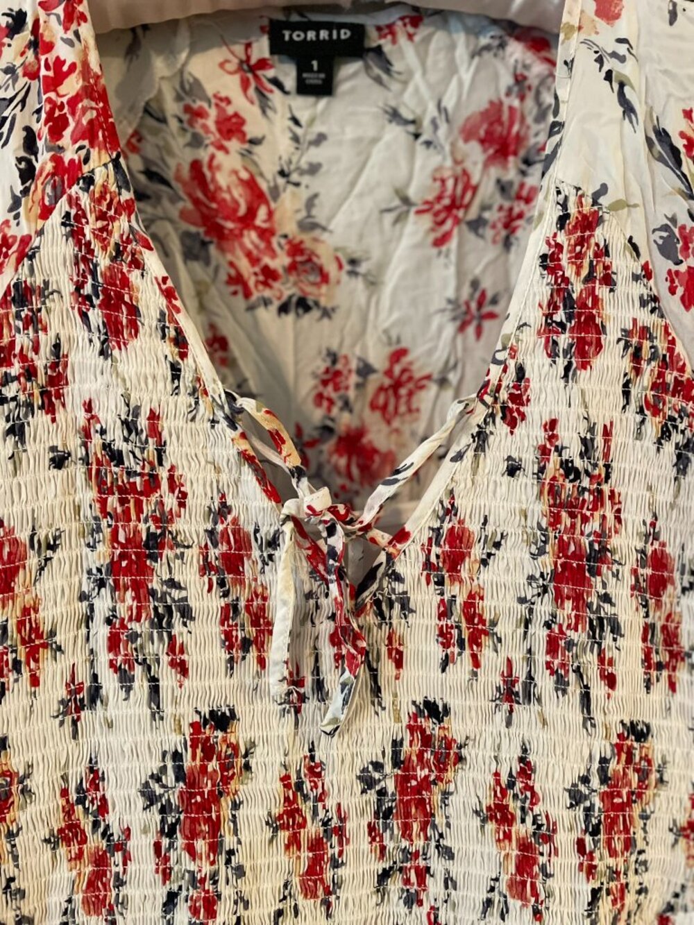 Torid Floral Summer Dress Size 1 (14-16) Stretchy - Picture 4 of 6